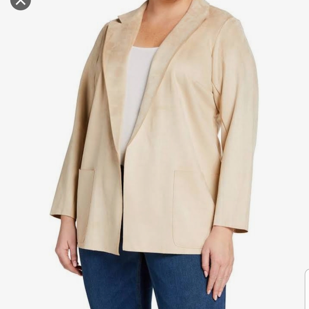 Premise faux leather suede tan jacket